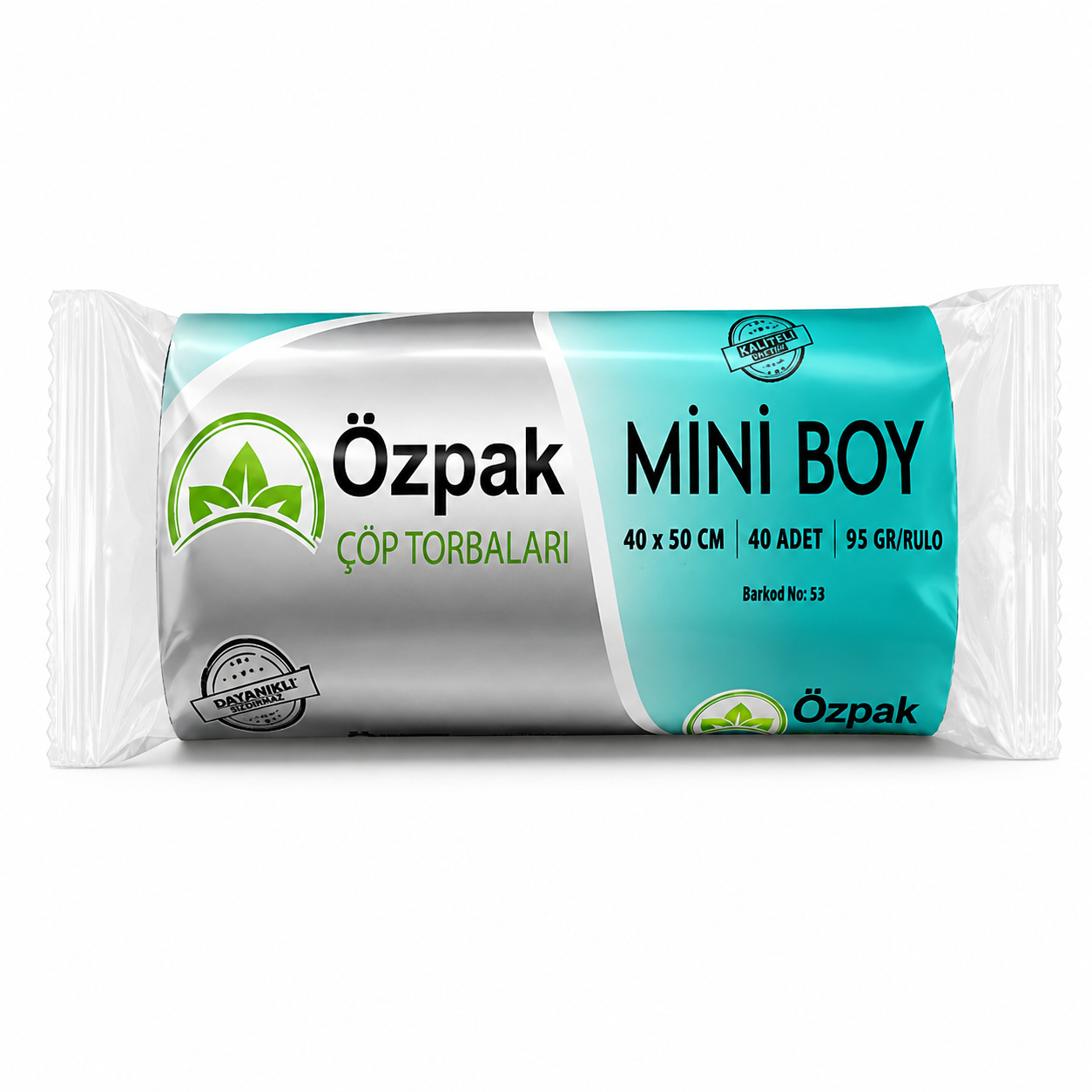 STANDART MİNİ BOY ÇÖP POŞETİ ŞEFFAF 40x50 95 GR