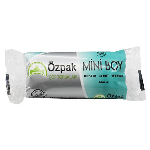 STANDART MİNİ BOY ÇÖP POŞETİ SİYAH 40x50 95 GR