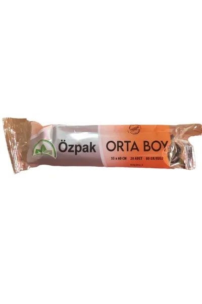 STANDART ORTA BOY ÇÖP POŞETİ SİYAH 55x60 80 GR
