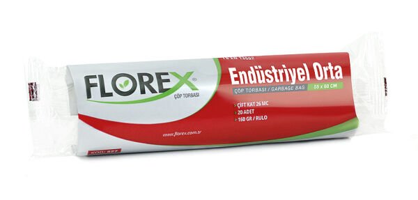 ENDÜSTRİYEL ORTA BOY ÇÖP POŞETİ SİYAH 55x60 160 GR