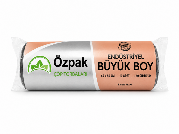 ENDÜSTRİYEL BÜYÜK BOY ÇÖP POŞETİ SİYAH 65x80 160 GR