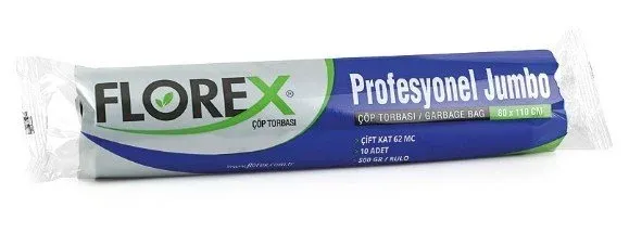 ENDÜSTRİYEL JUMBO BOY ÇÖP POŞETİ SİYAH 80x110 500 GR