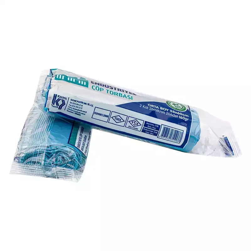 ENDÜSTRİYEL ORTA BOY ÇÖP POŞETİ MAVİ 55x60 160 GR