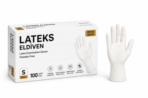 PUDRALI LATEKS ELDİVEN BEYAZ SMALL 100'LÜ