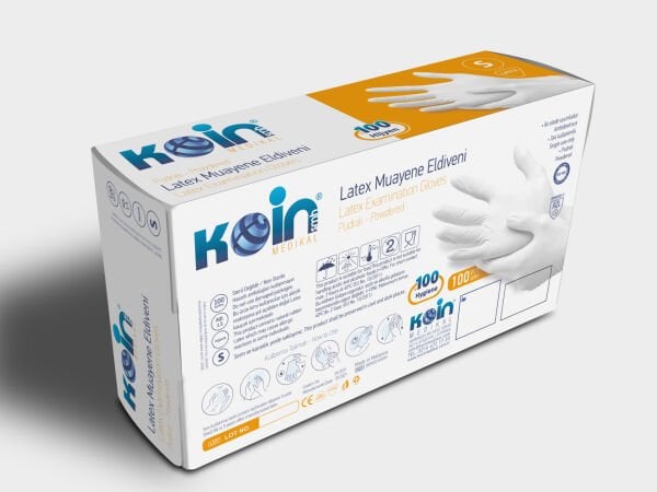 KOİN SMH PUDRALI LATEKS ELDİVEN BEYAZ SMALL 100'LÜ