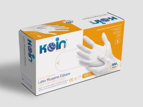 KOİN SMH PUDRALI LATEKS ELDİVEN BEYAZ SMALL 100'LÜ