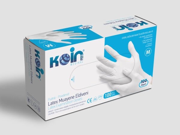 KOİN SMH PUDRALI LATEKS ELDİVEN BEYAZ MEDİUM 100'LÜ