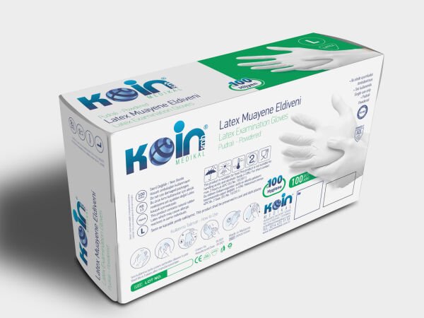 KOİN SMH PUDRALI LATEKS ELDİVEN BEYAZ LARGE 100'LÜ