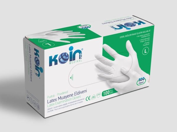KOİN SMH PUDRALI LATEKS ELDİVEN BEYAZ LARGE 100'LÜ