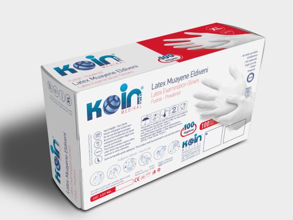 KOİN SMH PUDRALI LATEKS ELDİVEN BEYAZ XL X LARGE 100'LÜ