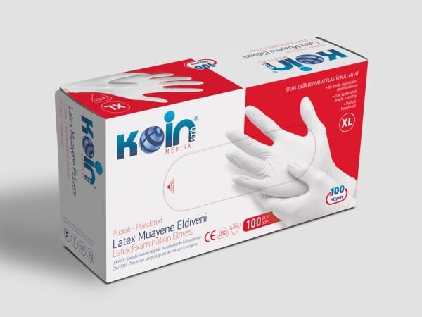 KOİN SMH PUDRALI LATEKS ELDİVEN BEYAZ XL X LARGE 100'LÜ