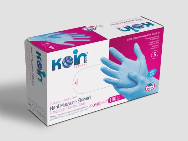 KOİN SMH PUDRASIZ NİTRİL ELDİVEN MAVİ SMALL 100'LÜ