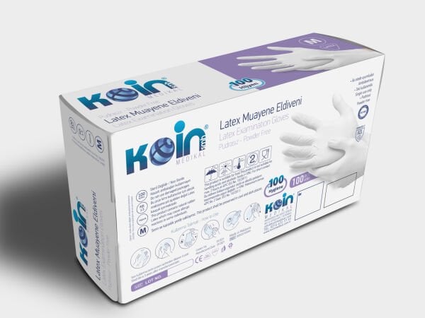 KOİN SMH PUDRASIZ LATEKS ELDİVEN BEYAZ MEDİUM 100'LÜ