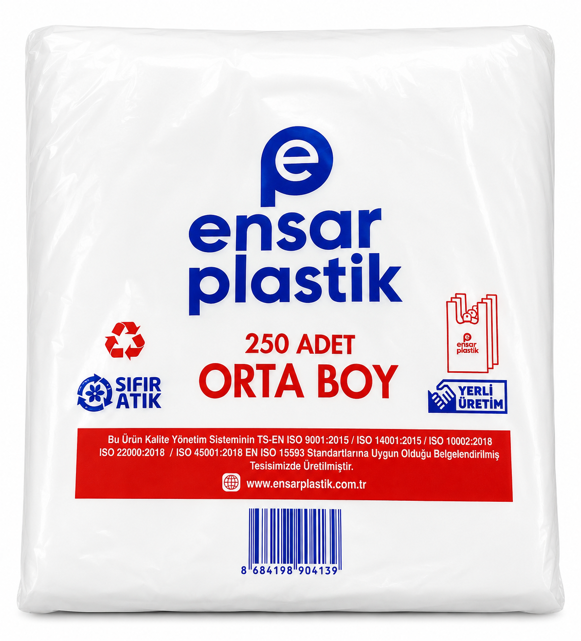 İNCE HIŞIR ATLET POŞET ORTA BOY 250 ADET