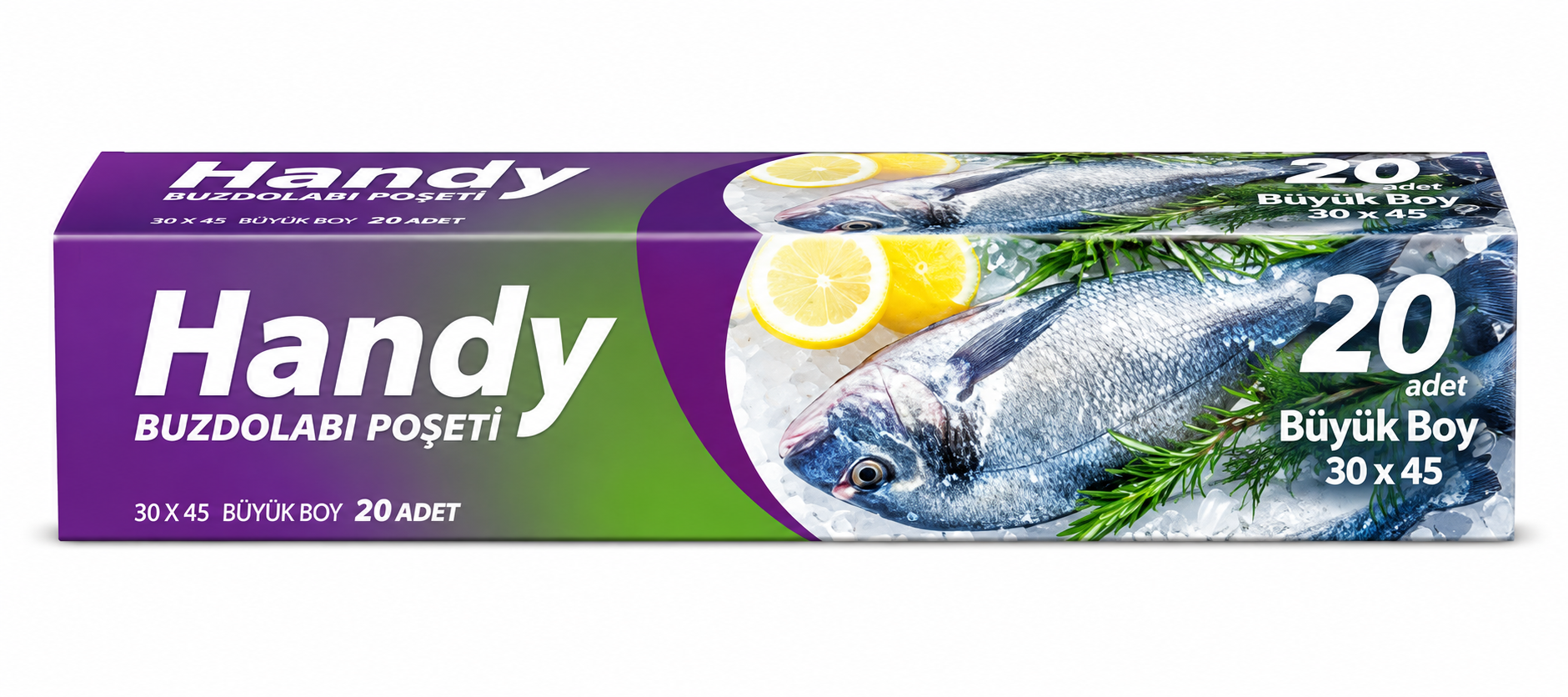 Handy Buzdolabı Poşeti Orta Boy 30x45 cm 20 Adet