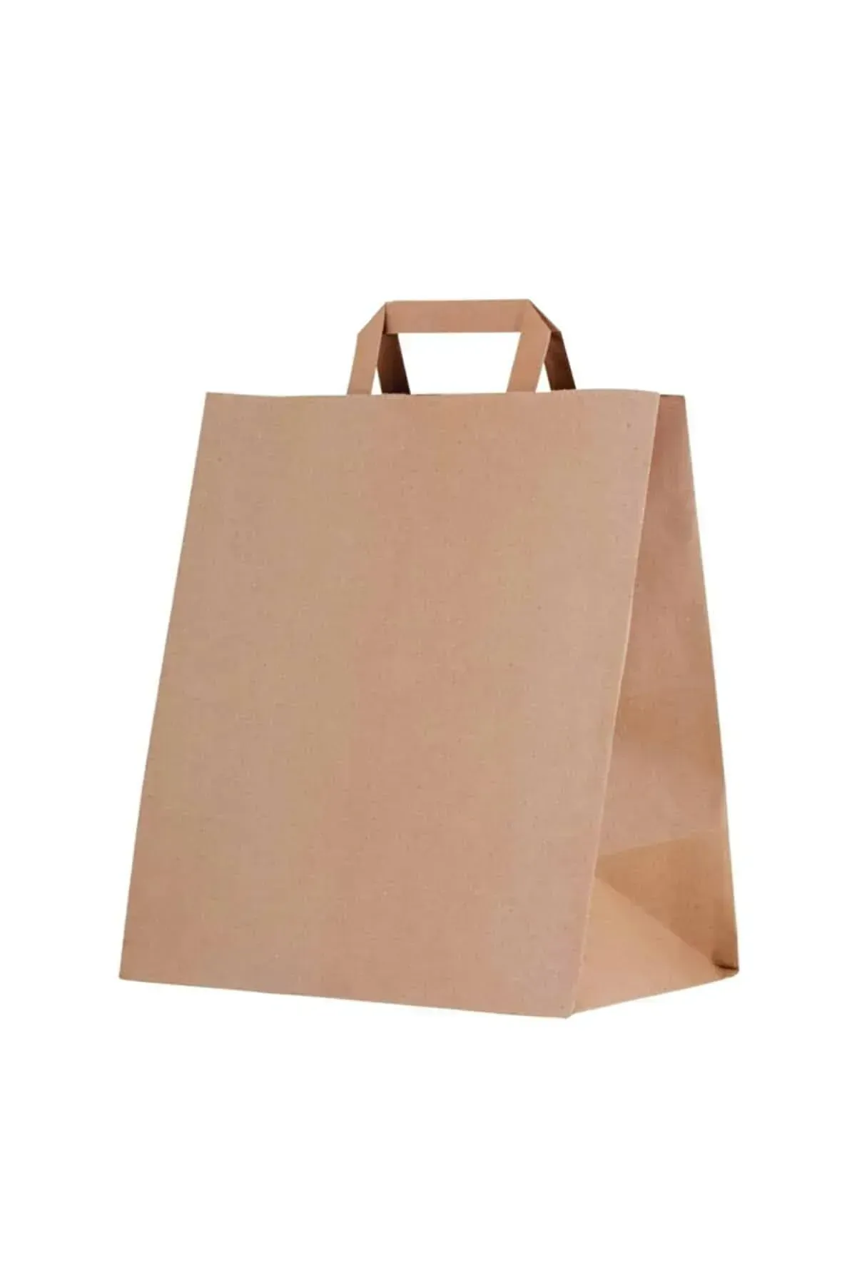 DÜZ İÇTEN SAPLI FLAT KRAFT ÇANTA EN:22 BOY:10 KÖRÜK:28 - (250 ADET)