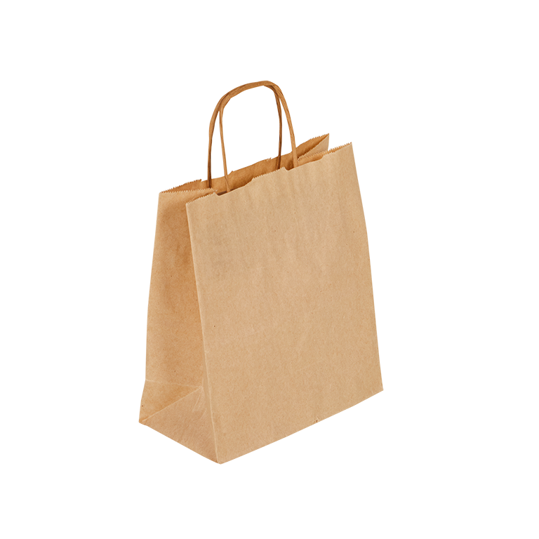 BURGU İP SAPLI KRAFT ÇANTA 32x33x20 - 250 ADET
