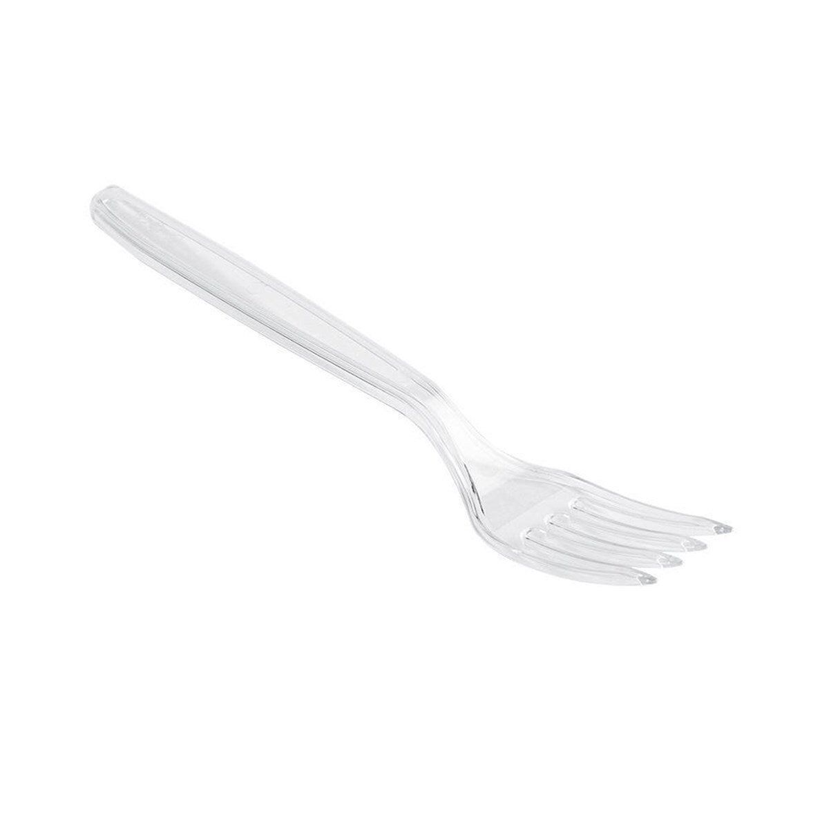Şeffaf Plastik Çatal 2.4 Gr 100 Adet