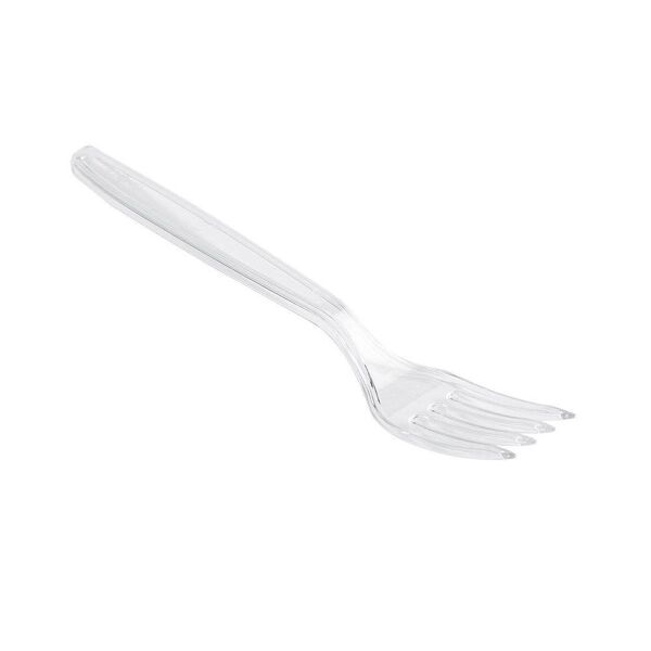 Şeffaf Plastik Çatal 2.4 Gr 100 Adet