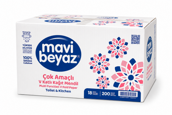 V Katlı Dispenser Peçete 3600 Adet 18x200